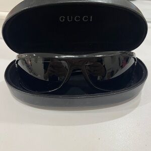Gucci Black Shield Sunglasses